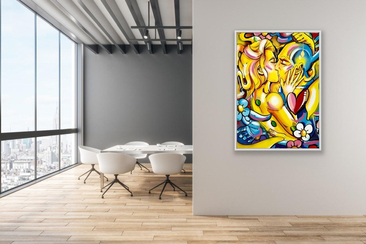 When We Kiss - Pop Art Painting by King Redd