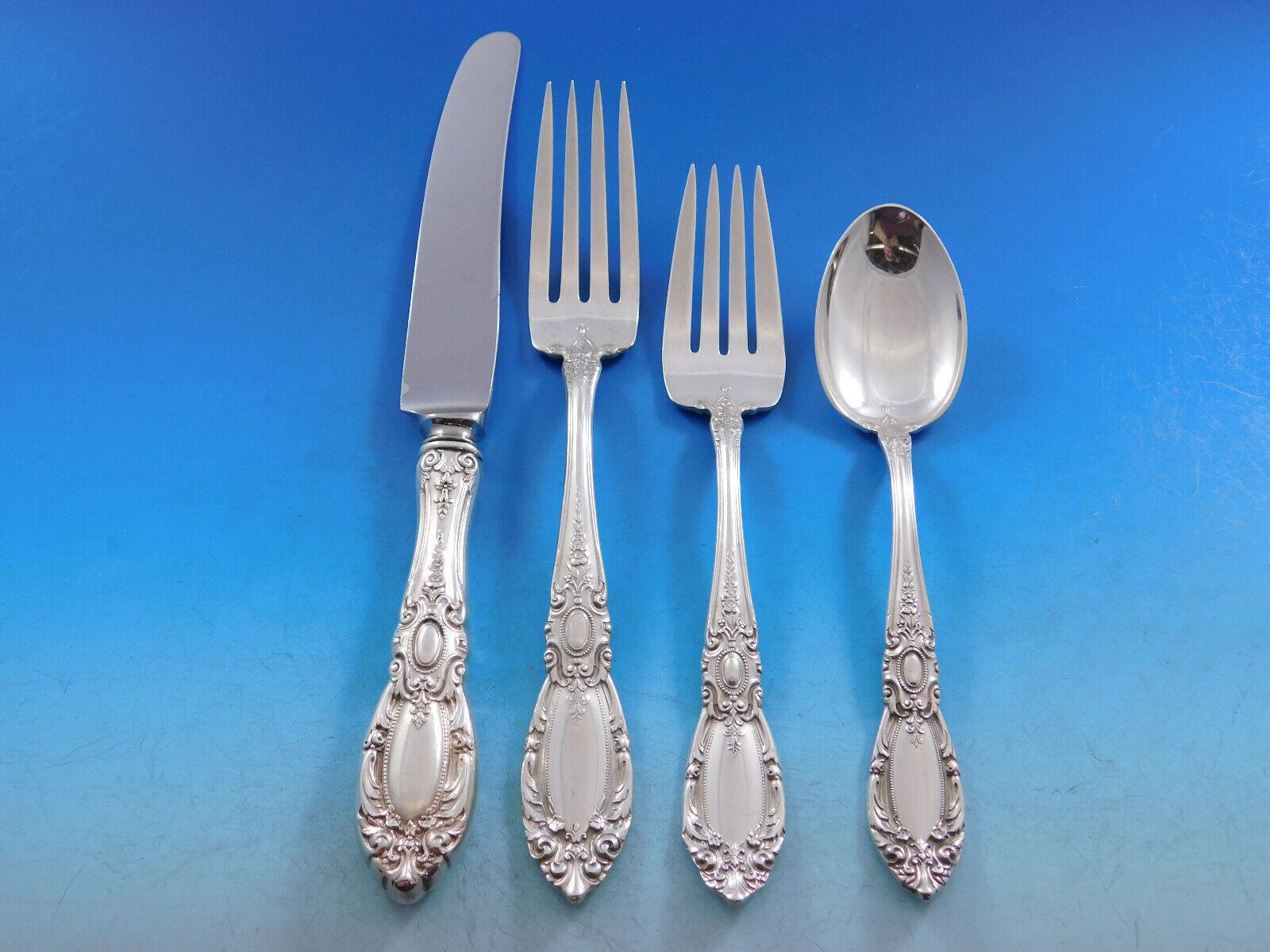 20th Century King Richard by Towle Sterling Silver Flatware Set 12 Service 108 Pc Dinner Size For Sale