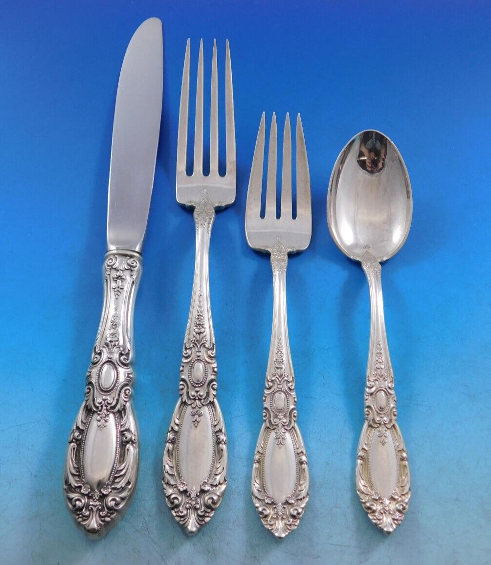 King Richard by Towle Sterling Silber Besteck Set 12 Service 87 Teile Abendessen Größe im Angebot 3