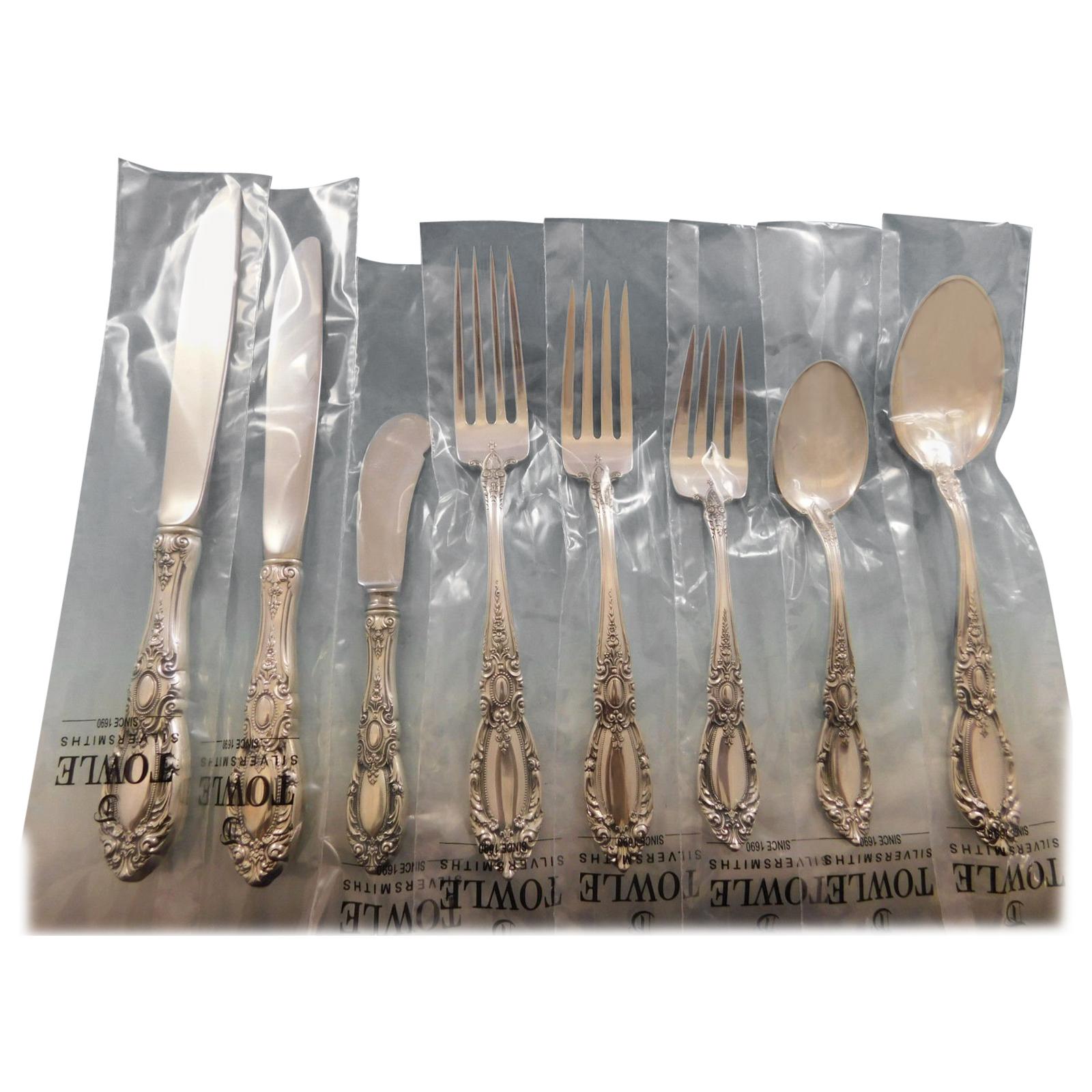King Richard by Towle Sterling Silver Flatware Set 8 Service 70 Pcs Dinner New