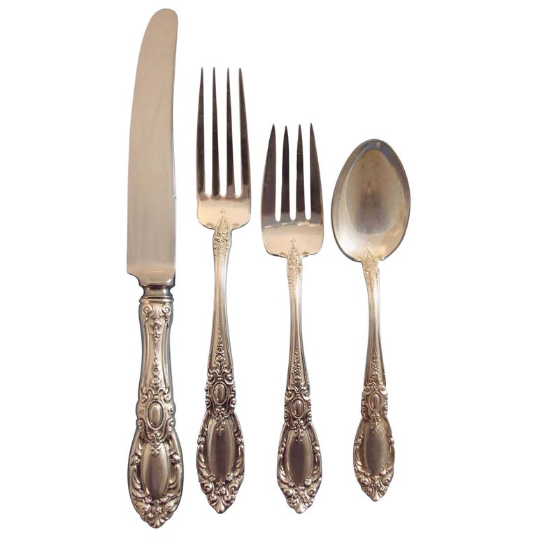 King Richard by Towle Sterling Silver Flatware Set for 12 Service 49 Pieces For Sale