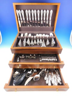 Service de couverts en argent sterling King Richard par Towle pour 12 personnes 179 pièces