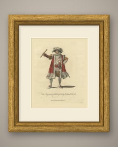 King Richard III Playhouse Habit, Georgian Stage Costume, Jefferys Print, 1757