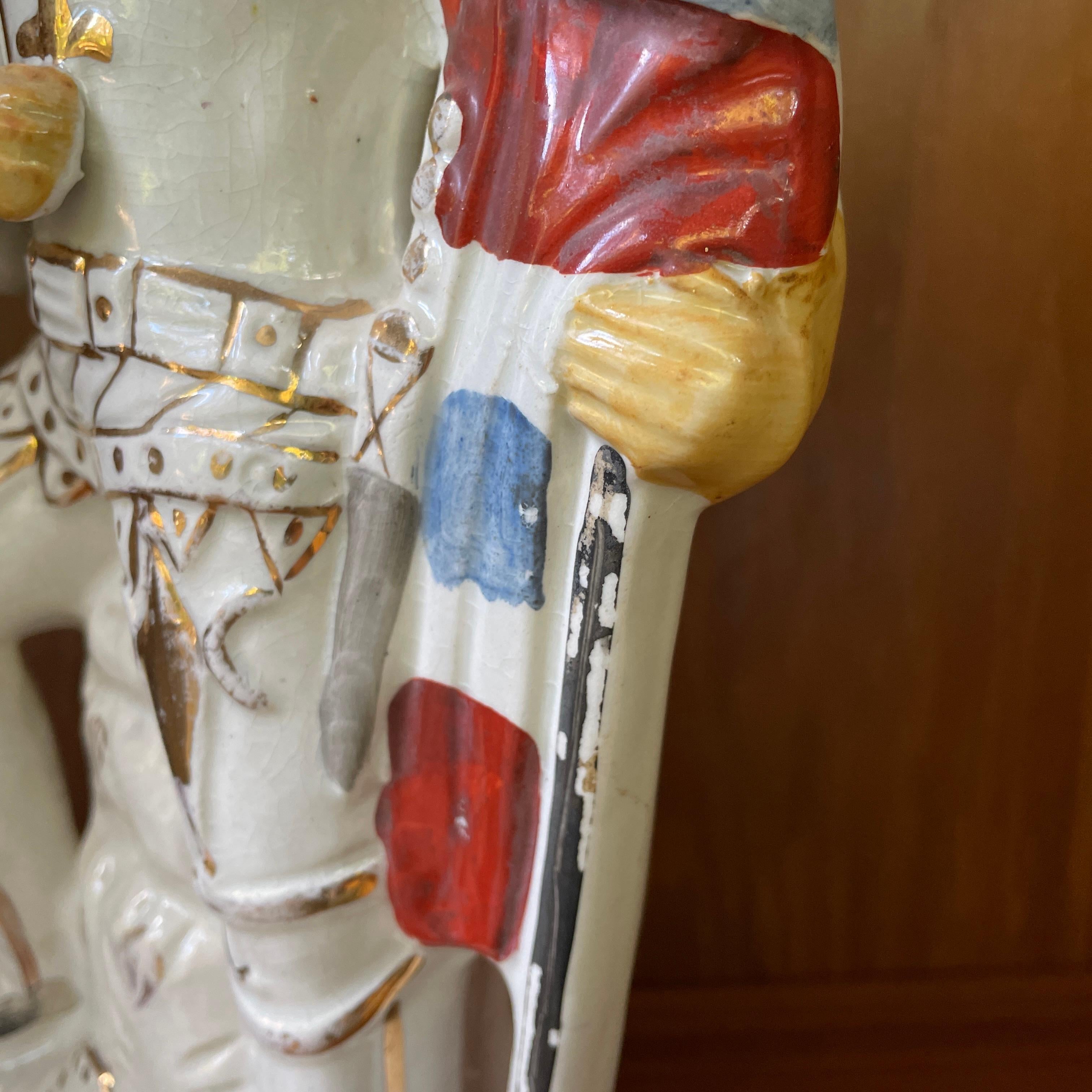 König Richard Löwenherz Porzellan Staffordshire Töpferei Statue Figur im Angebot 1