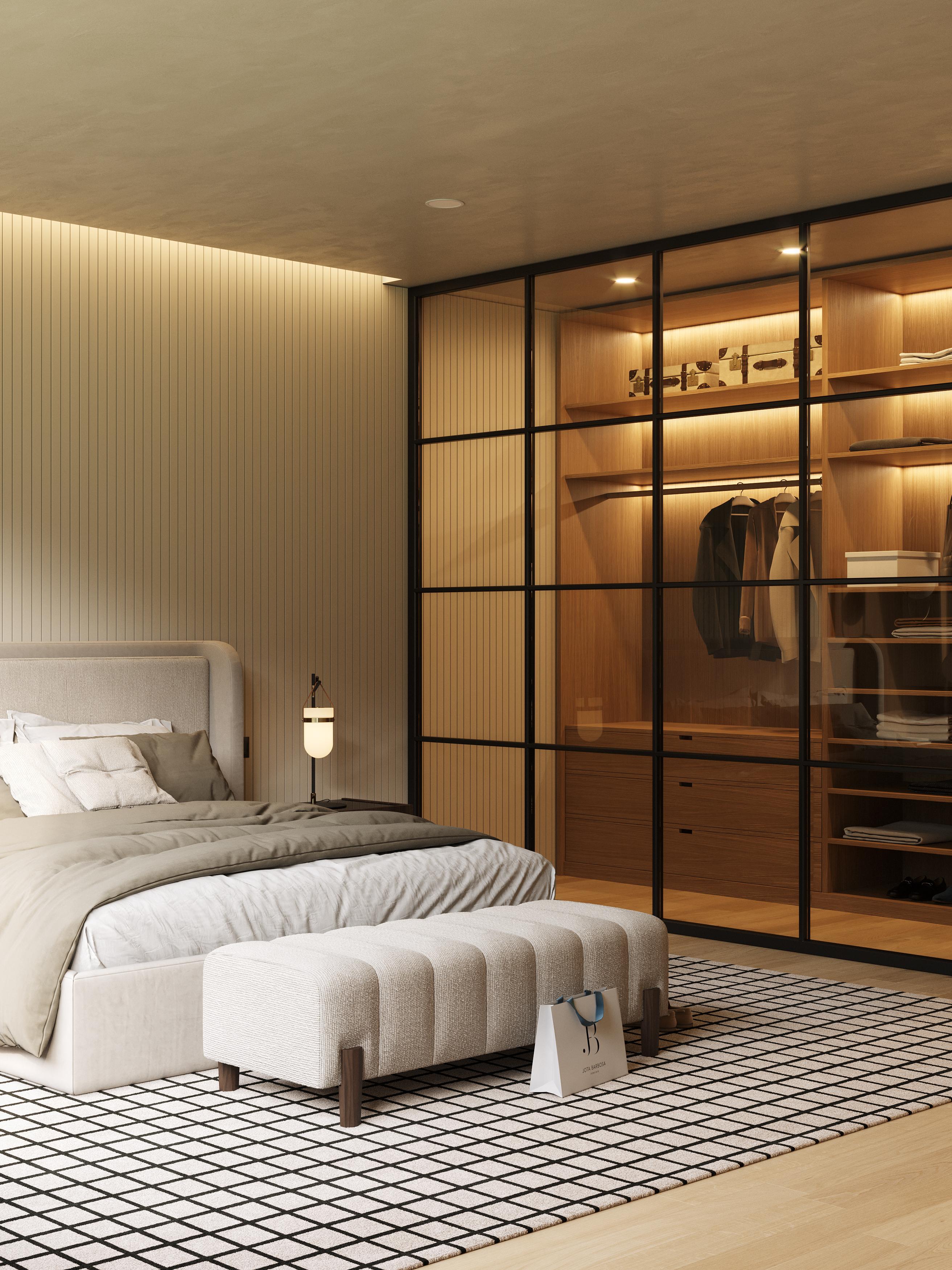Skandinavisches modernes Porto-Bett von King King, hergestellt mit Textilien, handgefertigt von Stylish Club (Handgefertigt) im Angebot