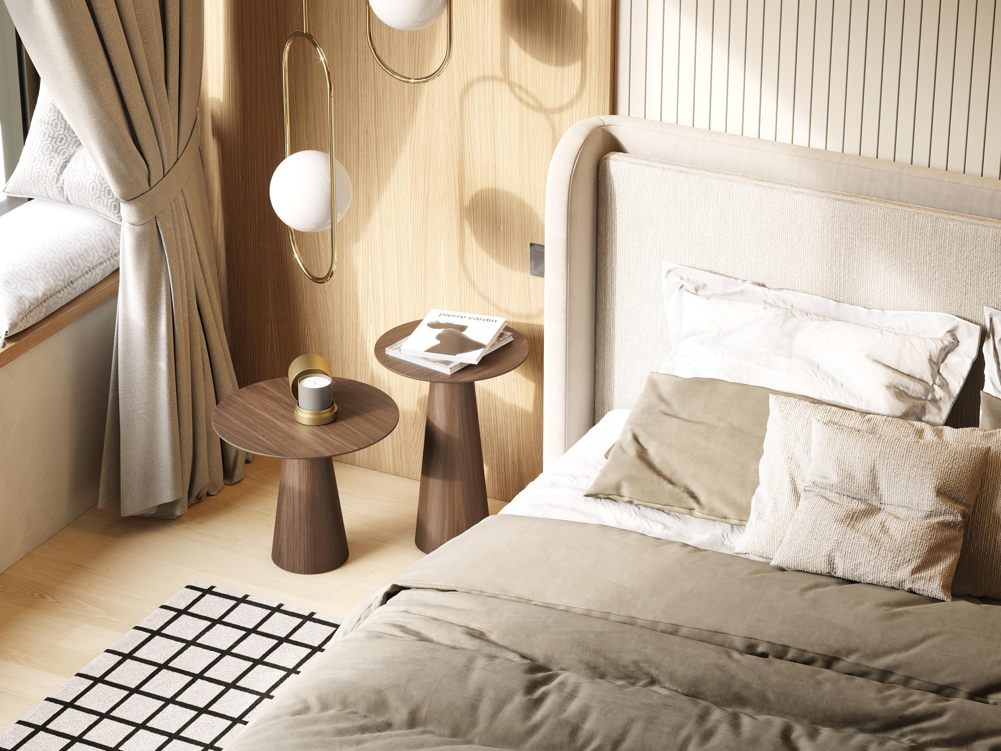 Skandinavisches modernes Porto-Bett von King King, hergestellt mit Textilien, handgefertigt von Stylish Club im Zustand „Neu“ im Angebot in Seroa, PT