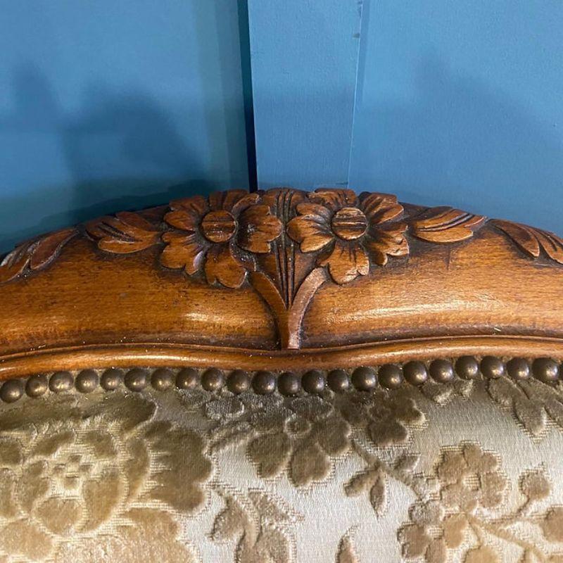 King size (5’ wide) antique French roll top/sleigh upholstered bed. Circa 1920. Awaiting restoration. A good chunky bed with a wooden Beech frame.

The price indicated includes a full restoration of the bed frame. This involves repainting or