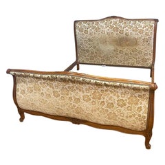 King Size (5') Antique French Roll Top/Sleigh Upholstered Bed