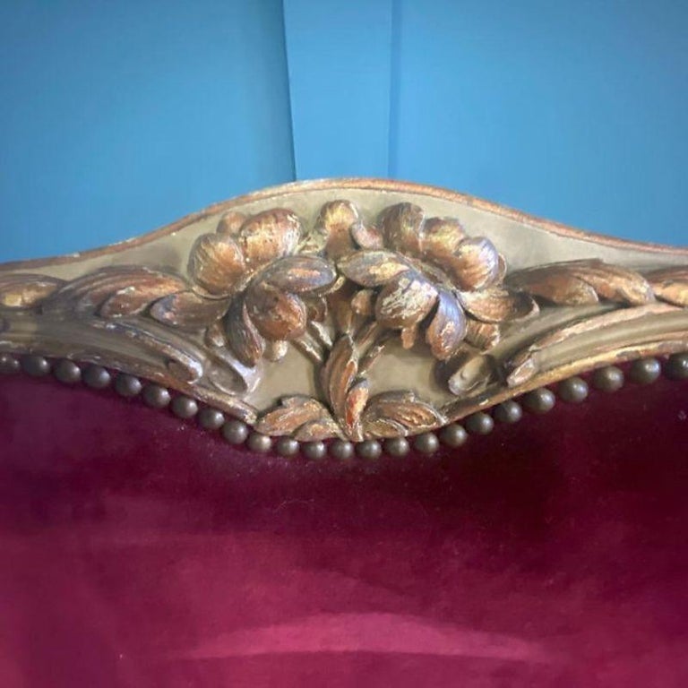 King Size (5') Antique French Upholstered Bed at 1stDibs