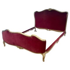 King Size (5') Antique French Upholstered Bed