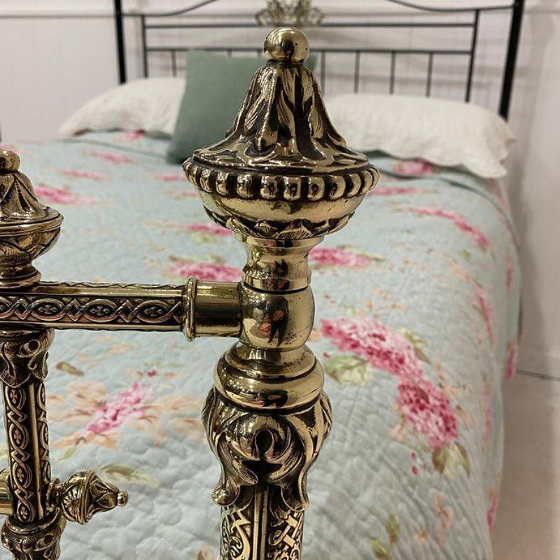 This is an exceptional brass and iron bed that was manufactured by Winfield of Birmingham around 1870. The frame is an original 5’ width (king size). The frame has been fully restored.

Winfield made a lot of their bed frames with brass foot ends