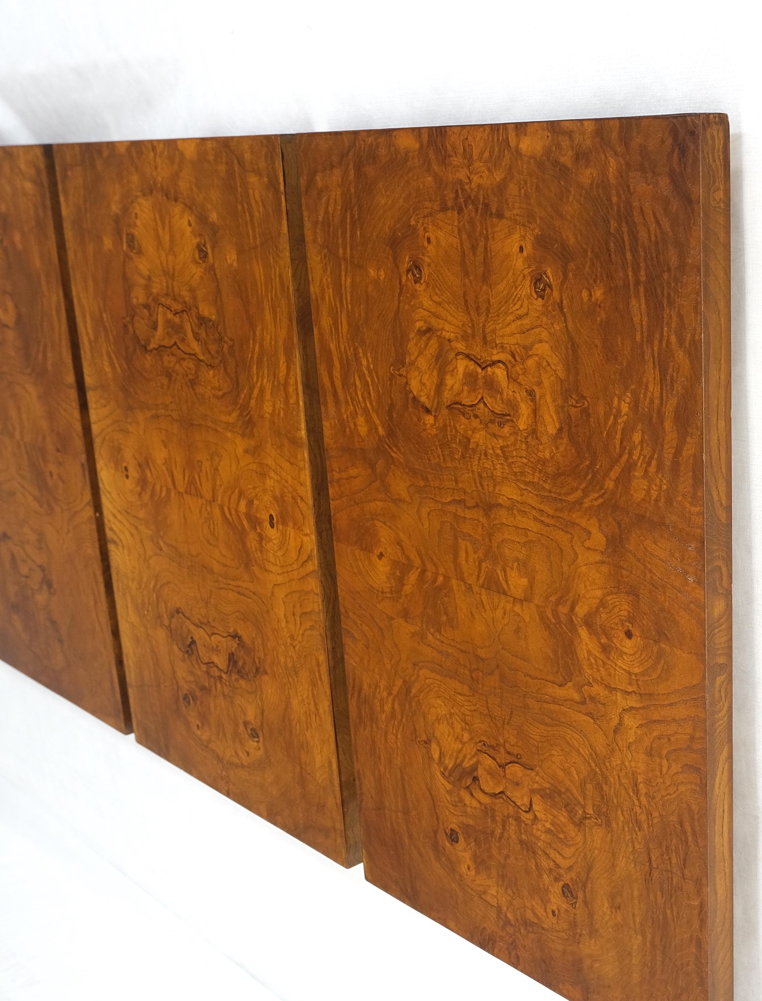 King Size Amber Burl Wood Headboard Bed Milo Baughman MINT! 1