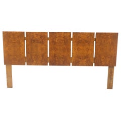 King Size Amber Burl Wood Headboard Bed Milo Baughman MINT!
