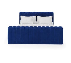King Size Bed Featuring Classic Style With Vertical Channel Tufting