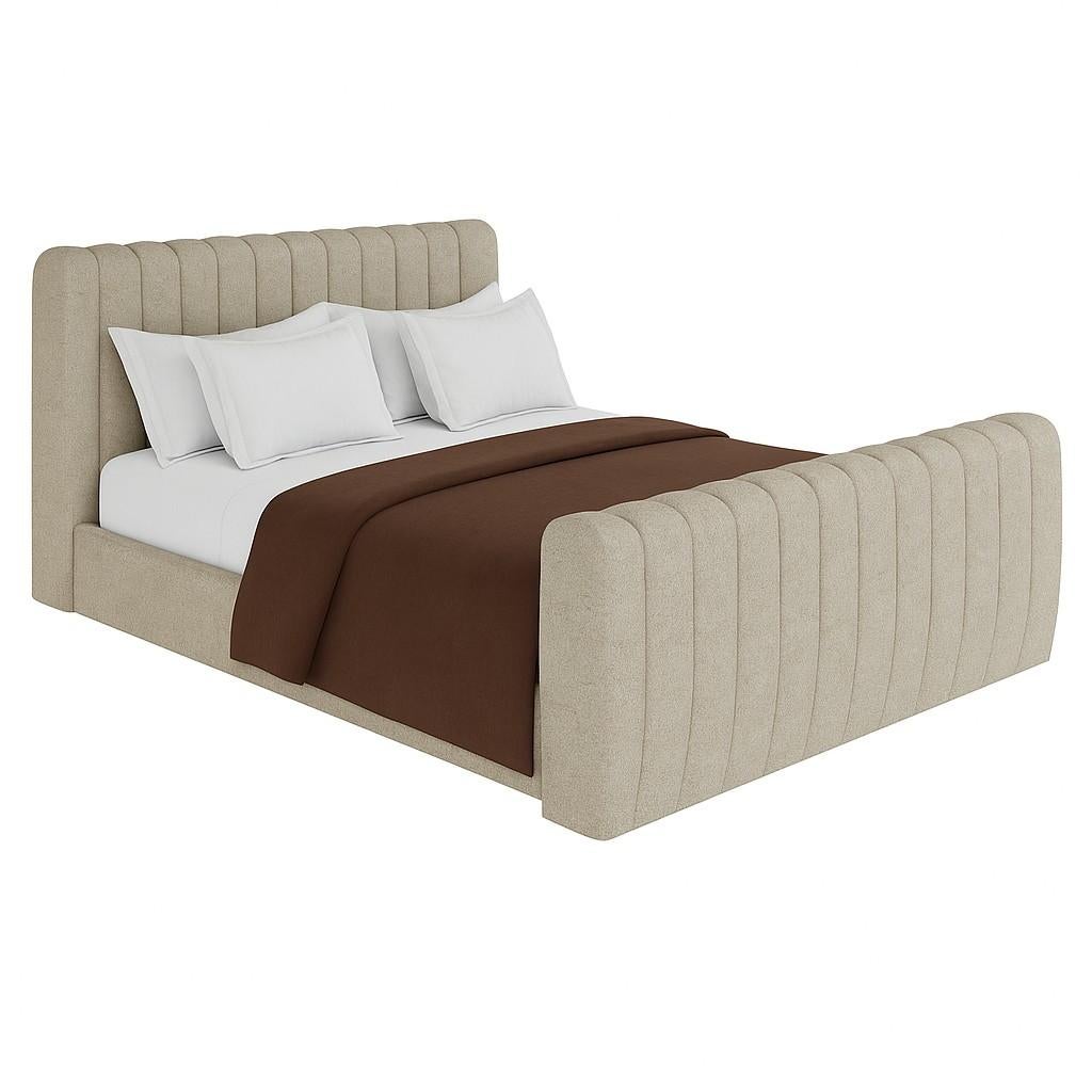 Lit King Size de style classique avec touffes verticales Neuf - En vente à NEW YORK, NY