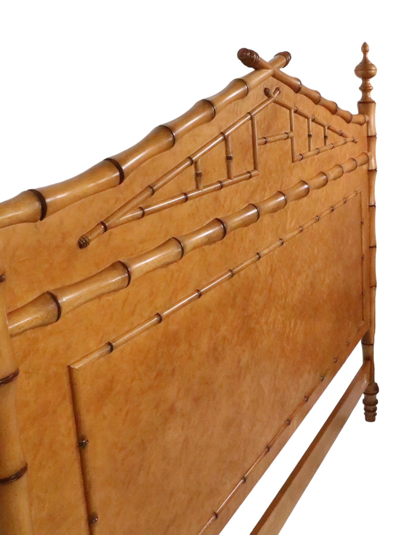 King Size British Colonial Style Bed by Martha Stewart for Bernhardt  In Distressed Condition In New York, NY
