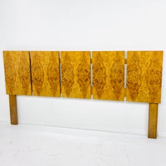 King Size Burl Wood Headboard by Milo Baughman for Lane