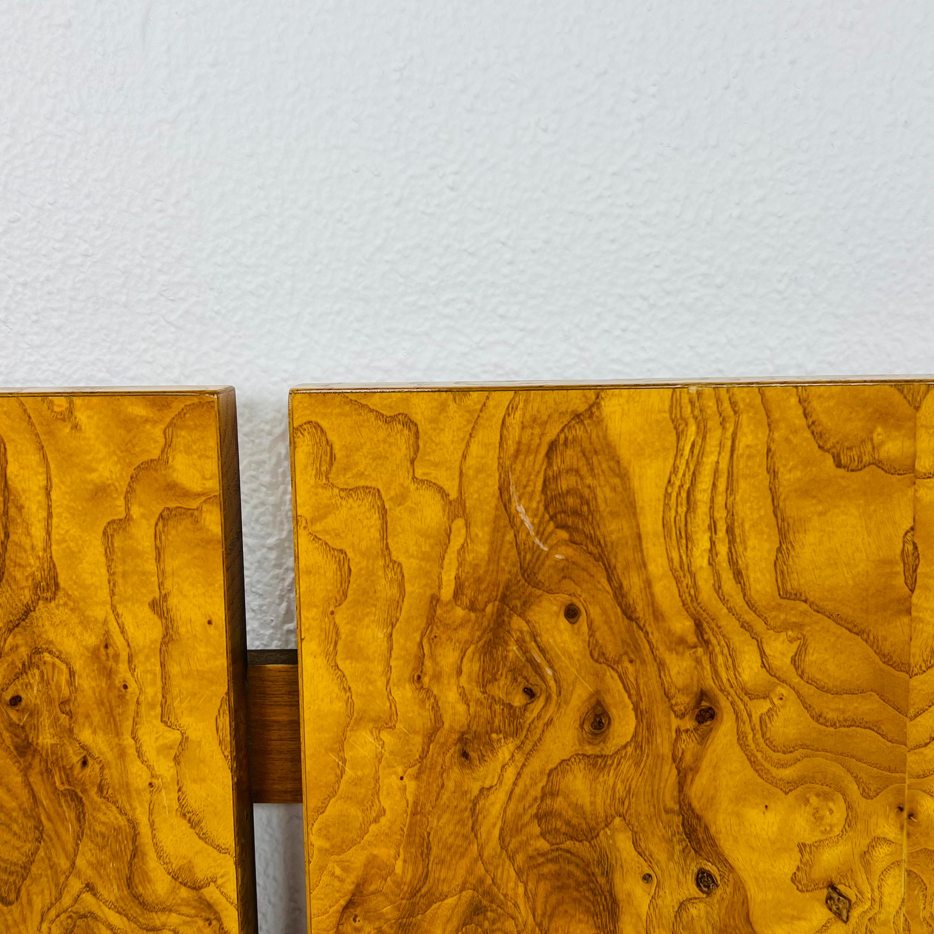 King Size Burl Wood Headboard by Milo Baughman for Lane In Good Condition In Dallas, TX