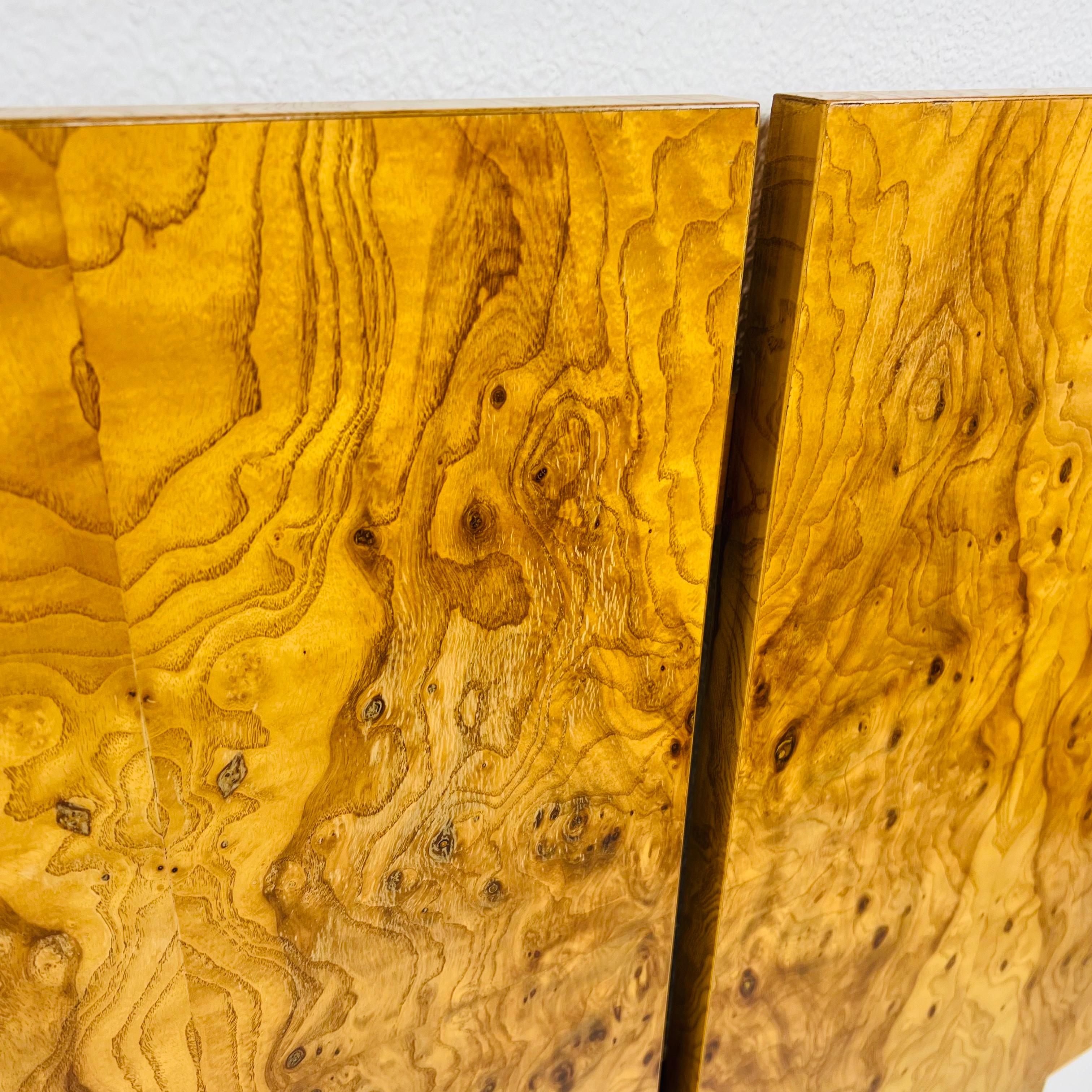 Late 20th Century King Size Burl Wood Headboard by Milo Baughman for Lane