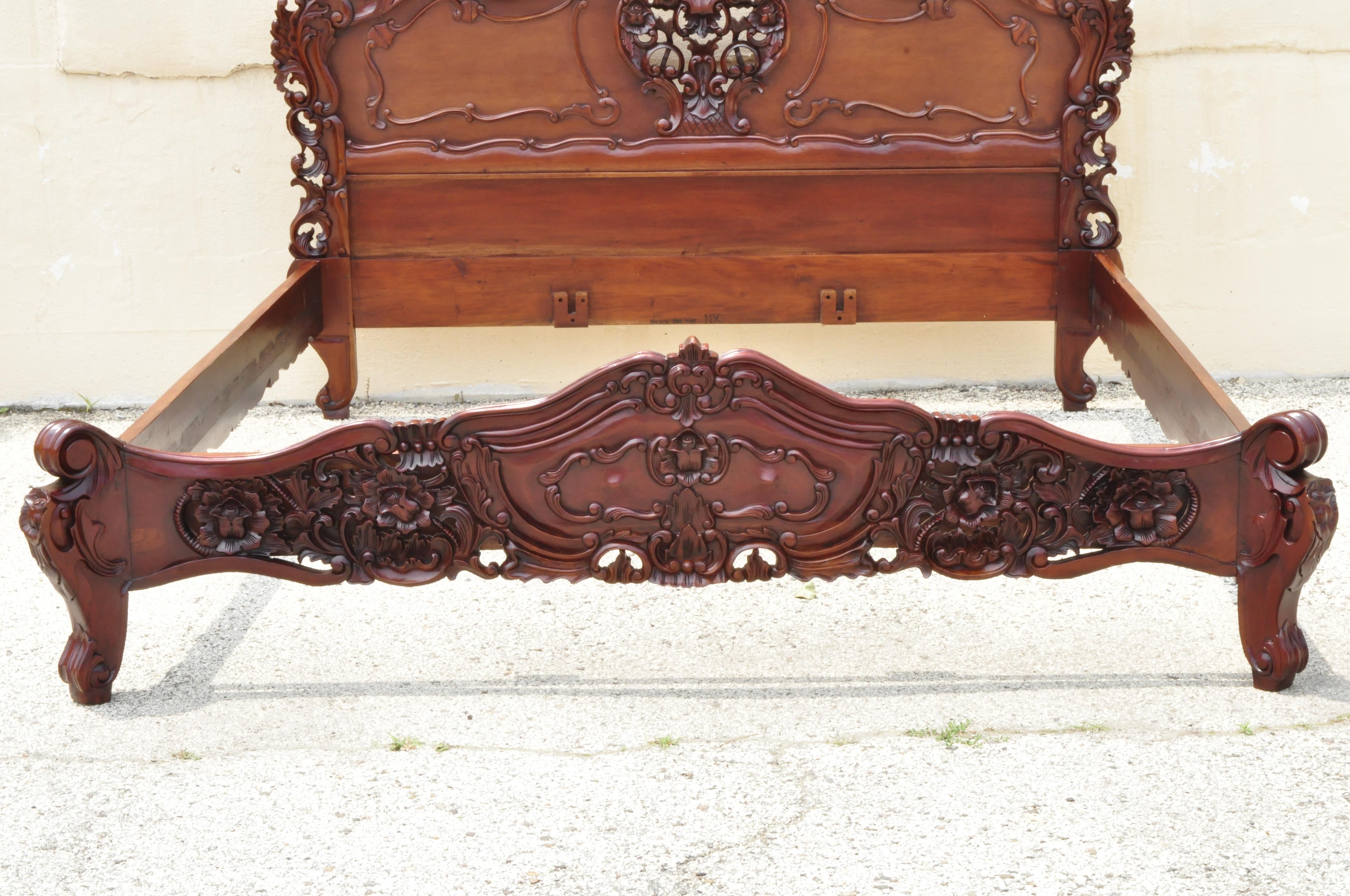 ornate wood bed frame