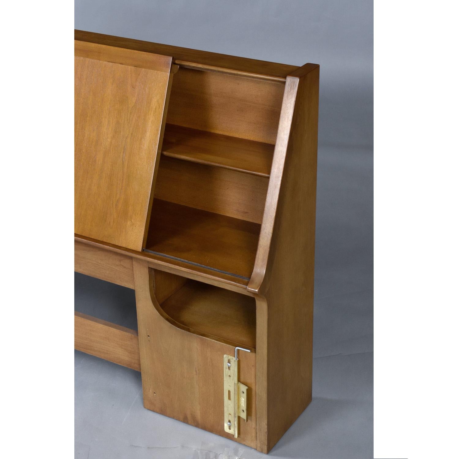 King Size Drexel Profile K19 Bookcase Bed Headboard 3