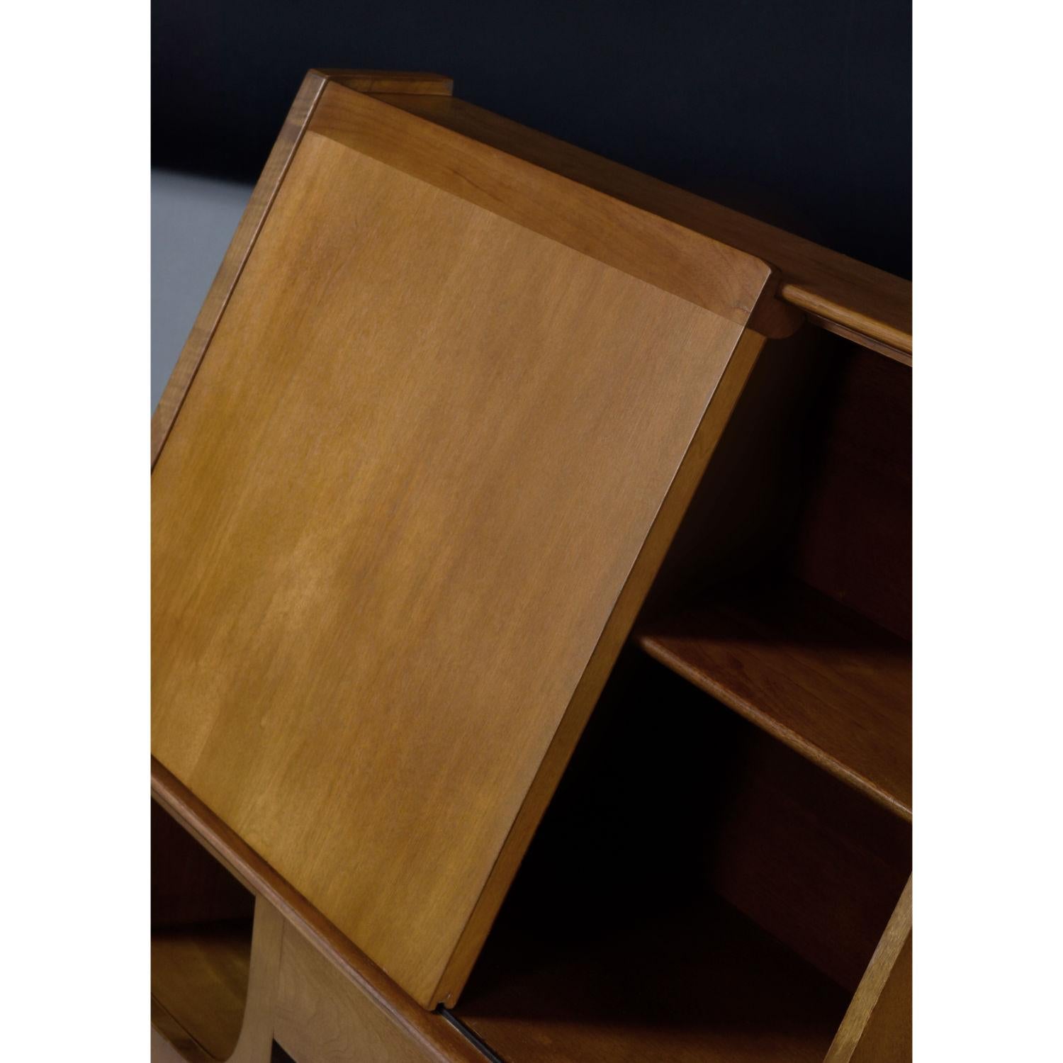 King Size Drexel Profile K19 Bookcase Bed Headboard 4