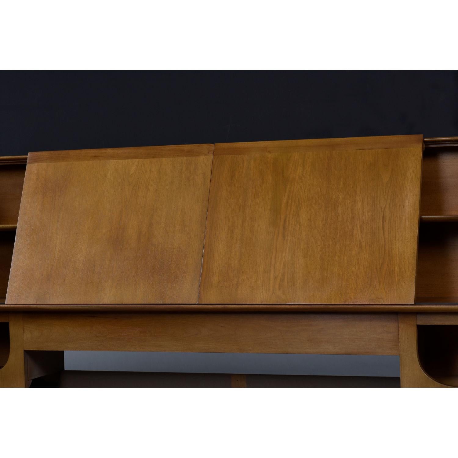 King Size Drexel Profile K19 Bookcase Bed Headboard 5