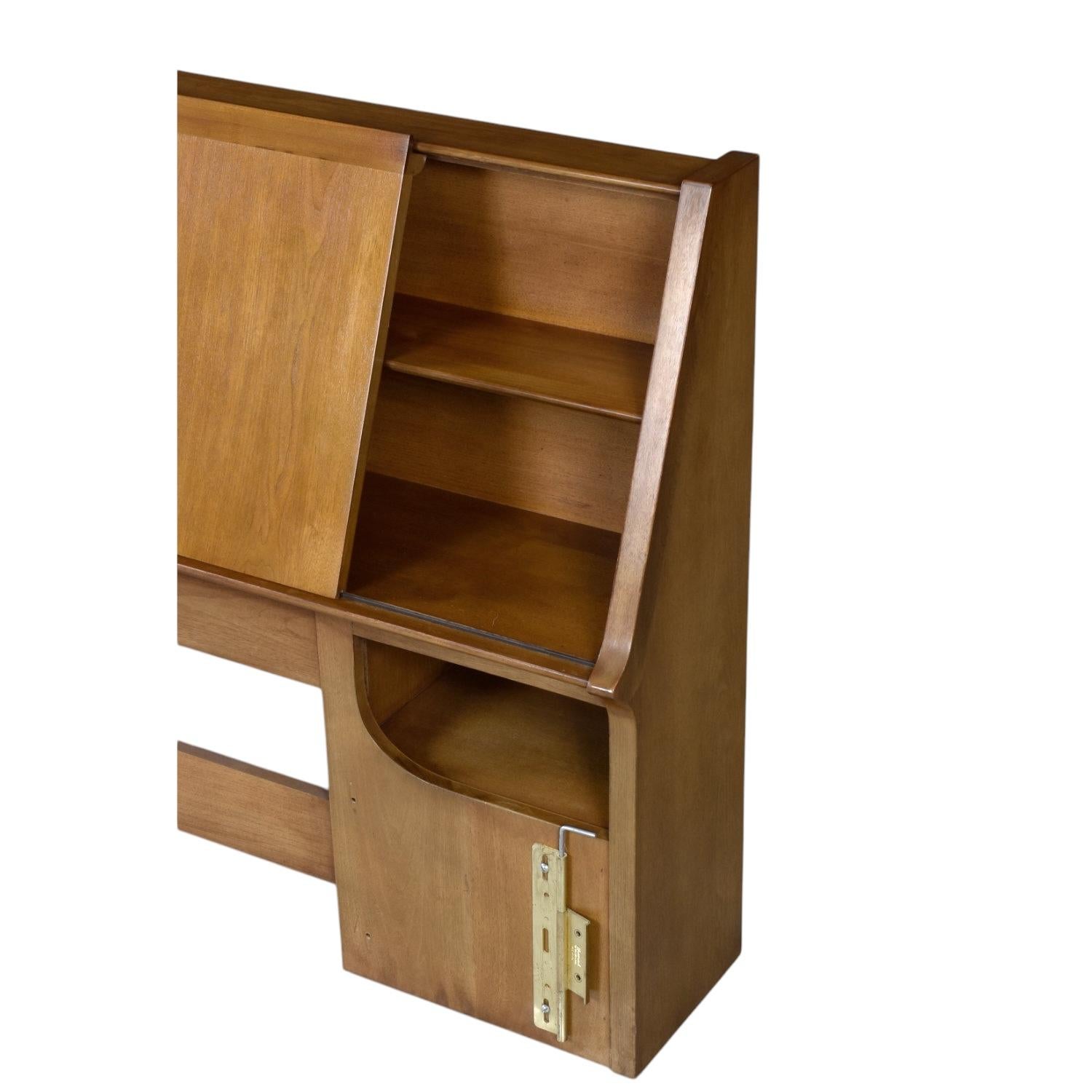 American King Size Drexel Profile K19 Bookcase Bed Headboard