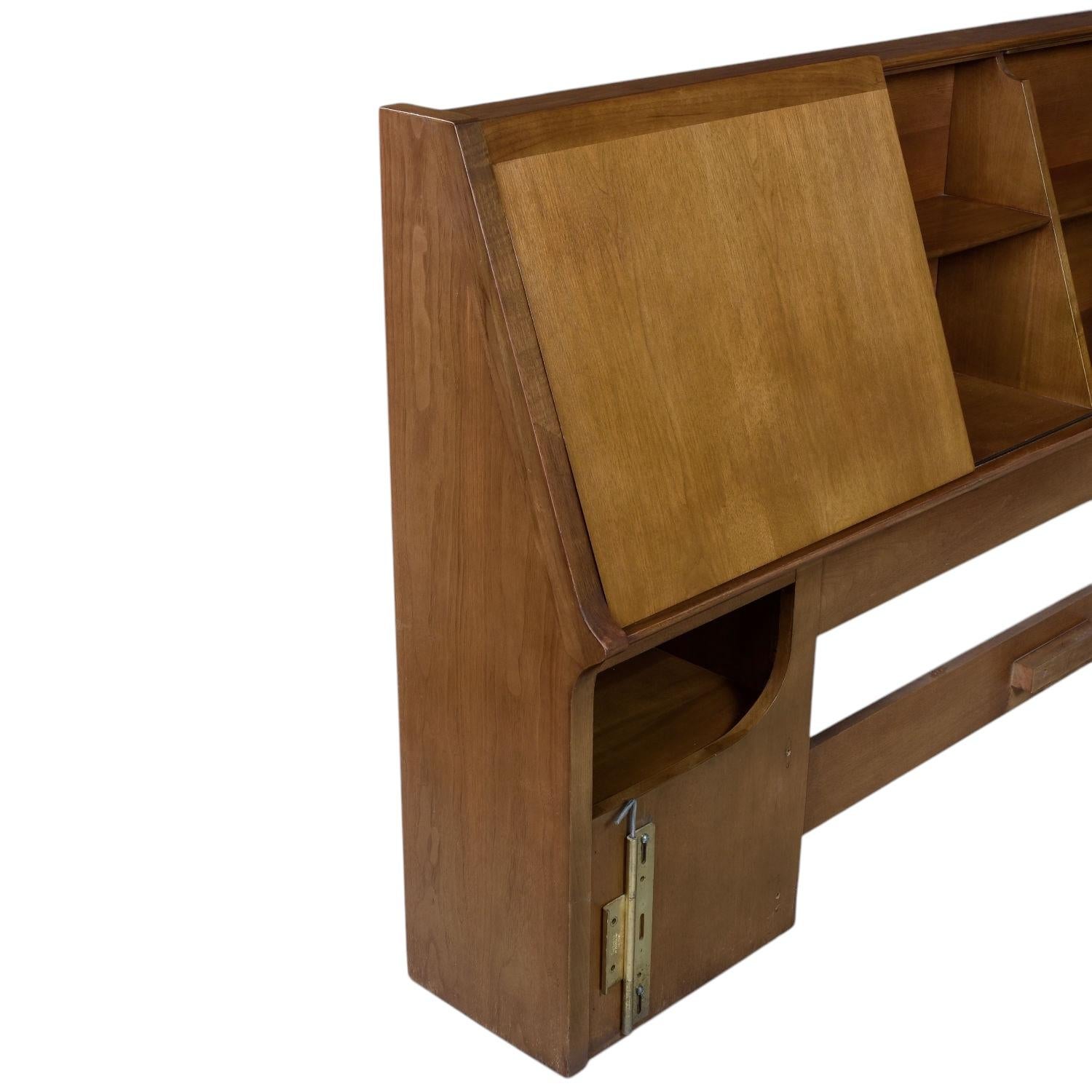 King Size Drexel Profile K19 Bookcase Bed Headboard 1