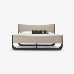 King Size Ebonized White Ash Tigris Bed by A. Jacob Marks