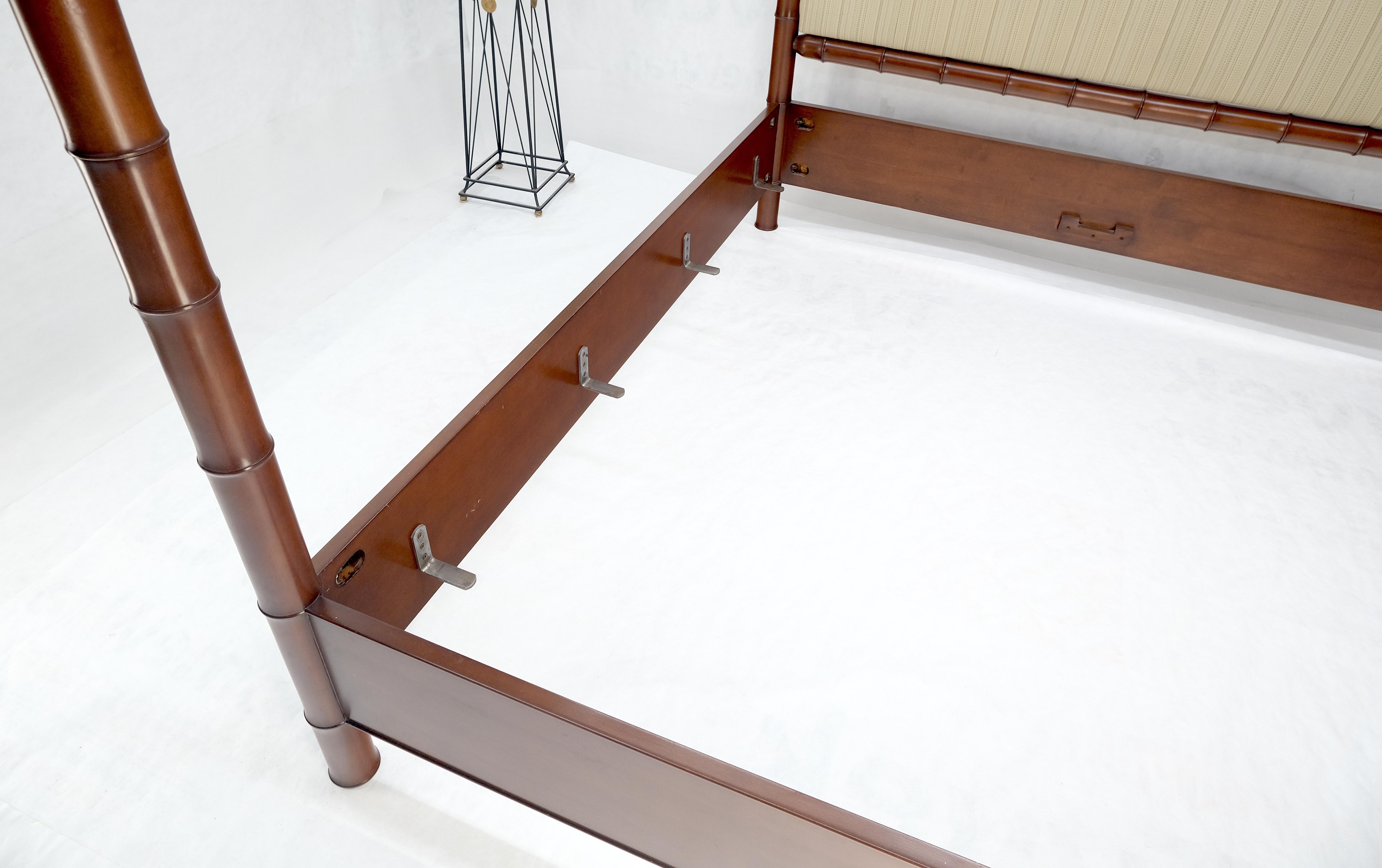 Testata del letto a baldacchino king size in finto bambù massiccio di ciliegio MINT! in vendita 8