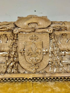 King Size Headboard with 19th Century Carving
