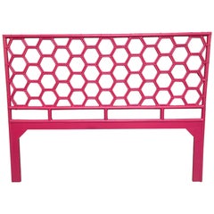 King Size Honeycomb Rattan Headboard