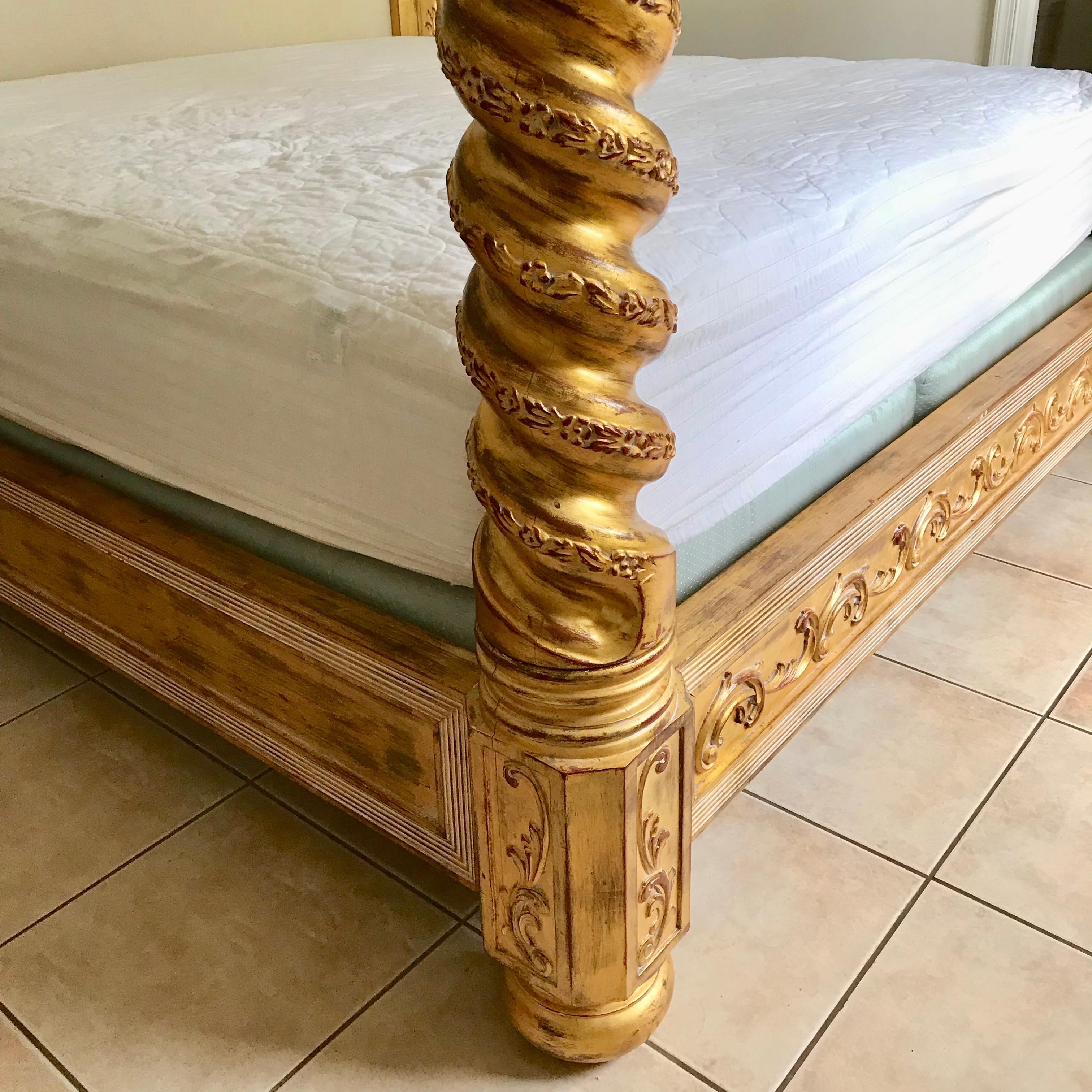 King Size Italian Bed In Good Condition In West Palm Beach, FL
