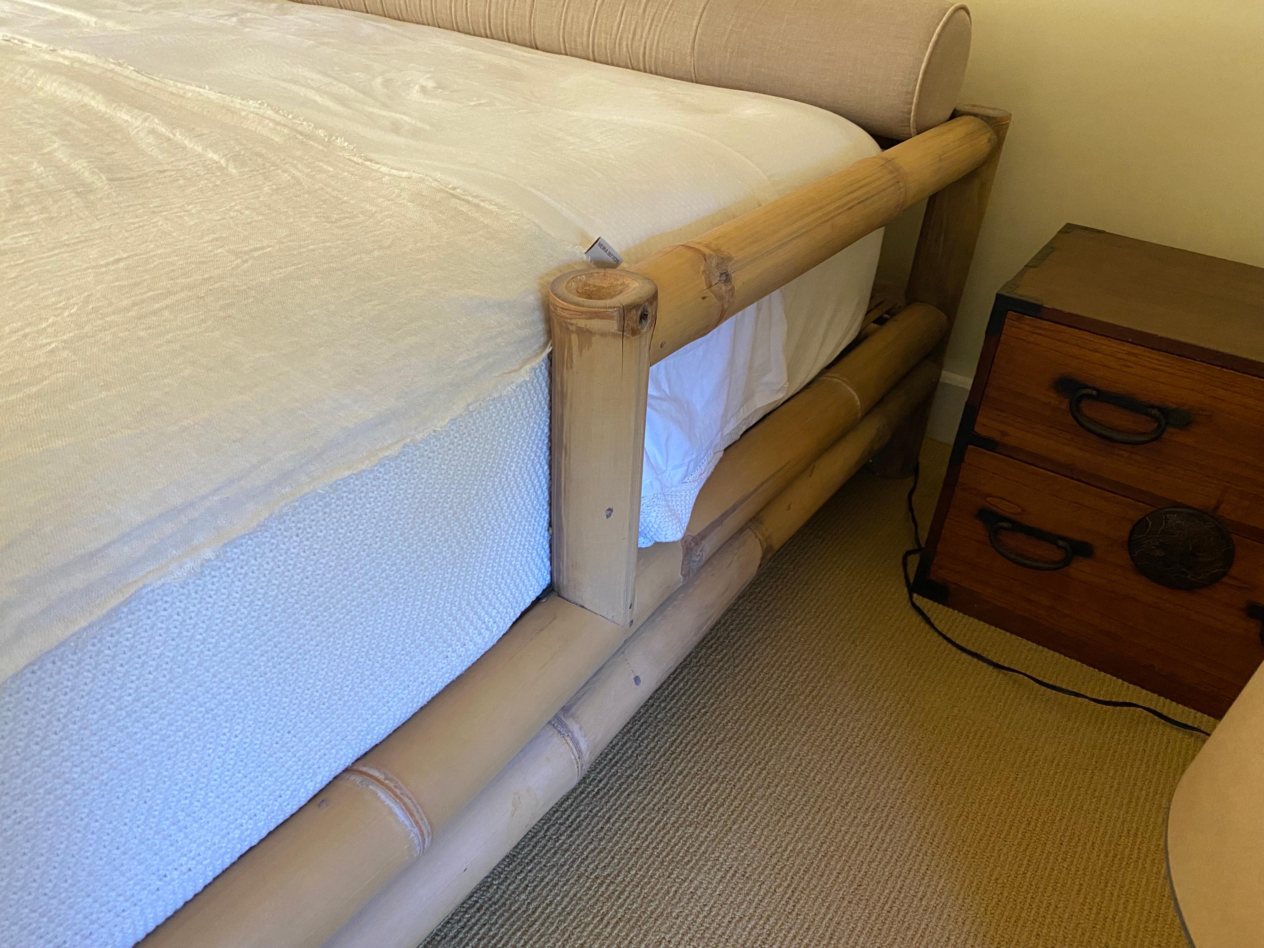 Unknown King Size Large Bamboo Bed Frame For Sale