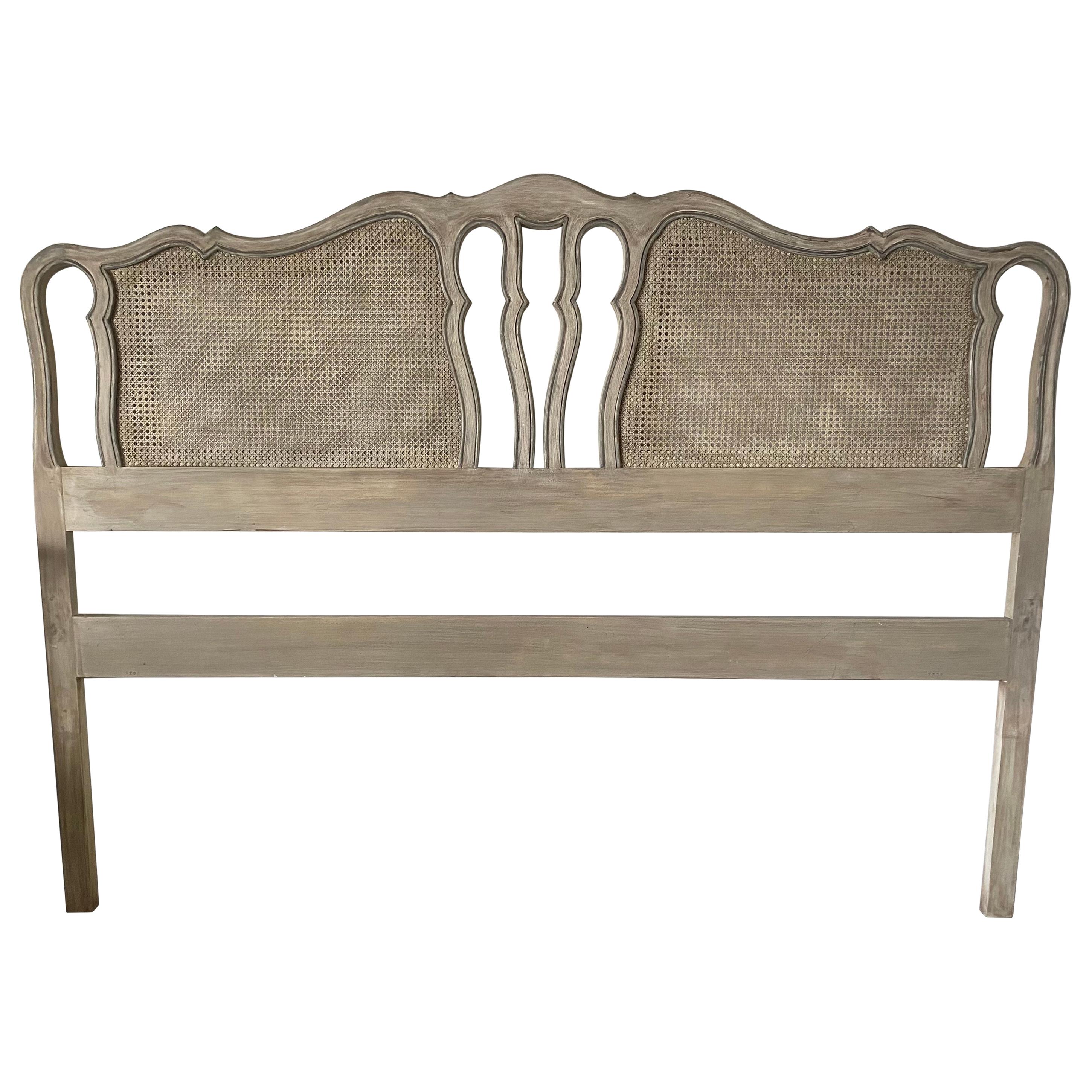 King Size Louis XV Style Caned Headboard