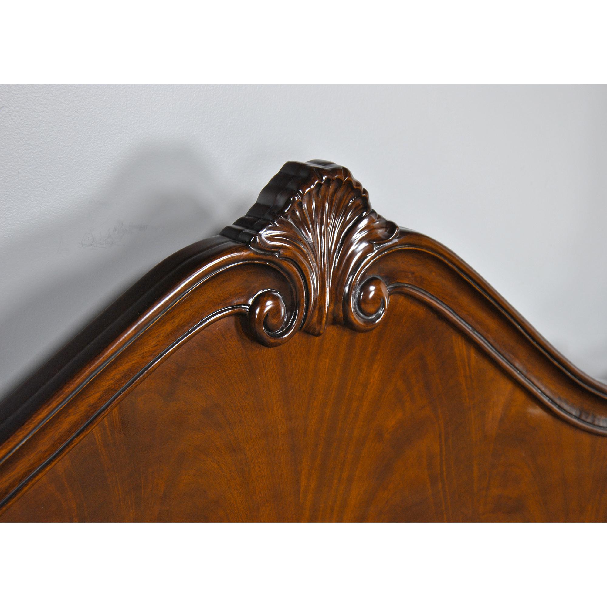 King Size Mahogany Four Poster Bed For Sale 7