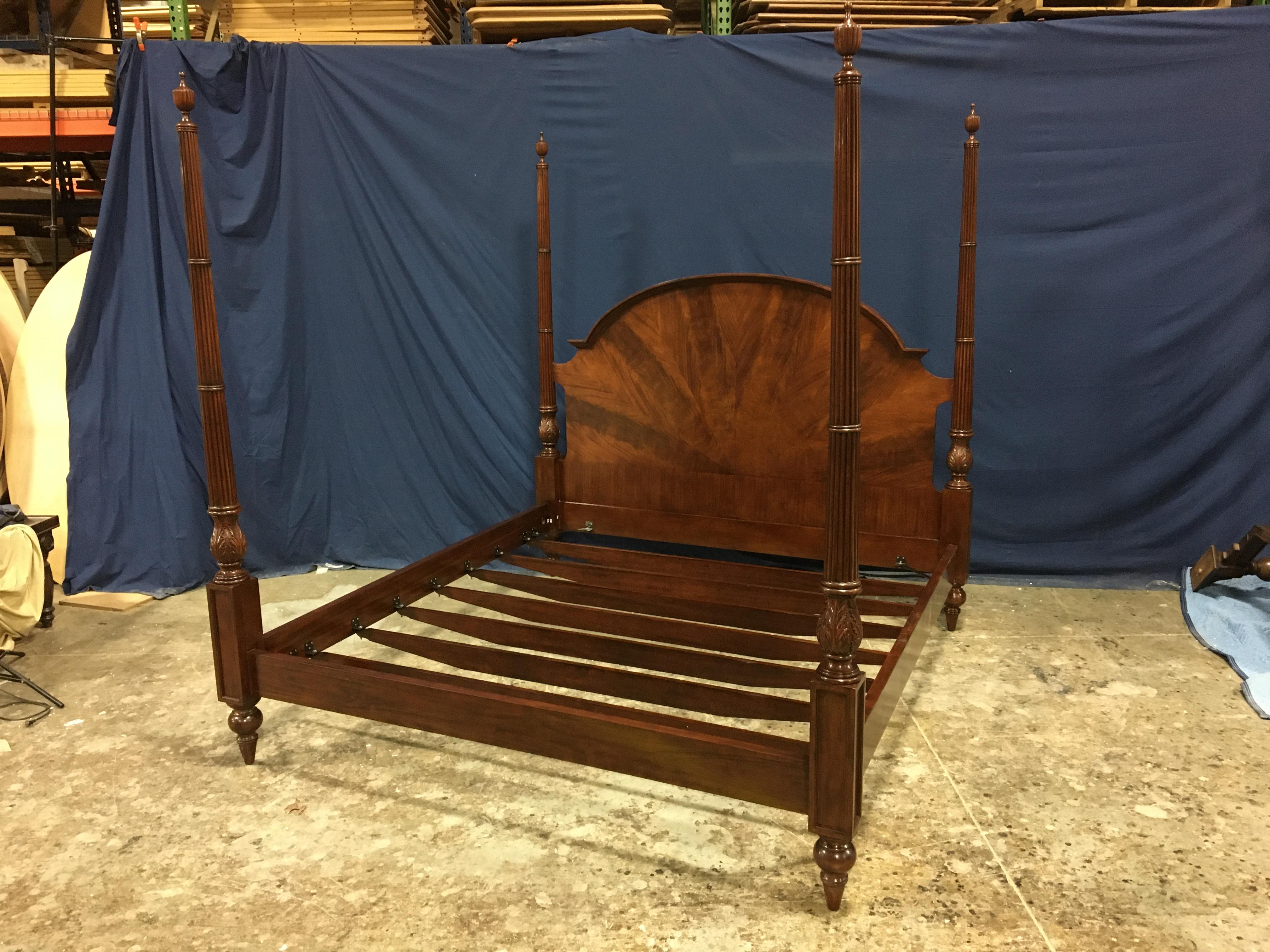 carved 4 poster bed