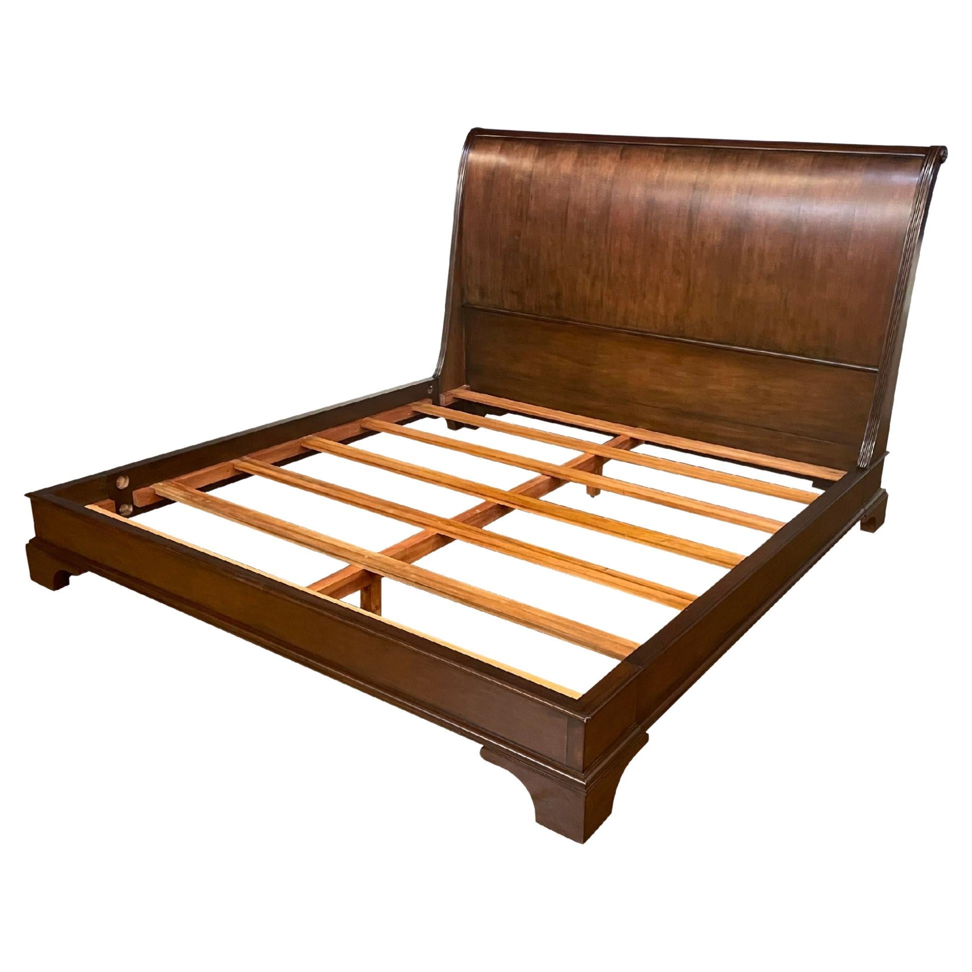 King Size Sleigh Bed with Low Footboard by Leighton Hall - Showroom Sample