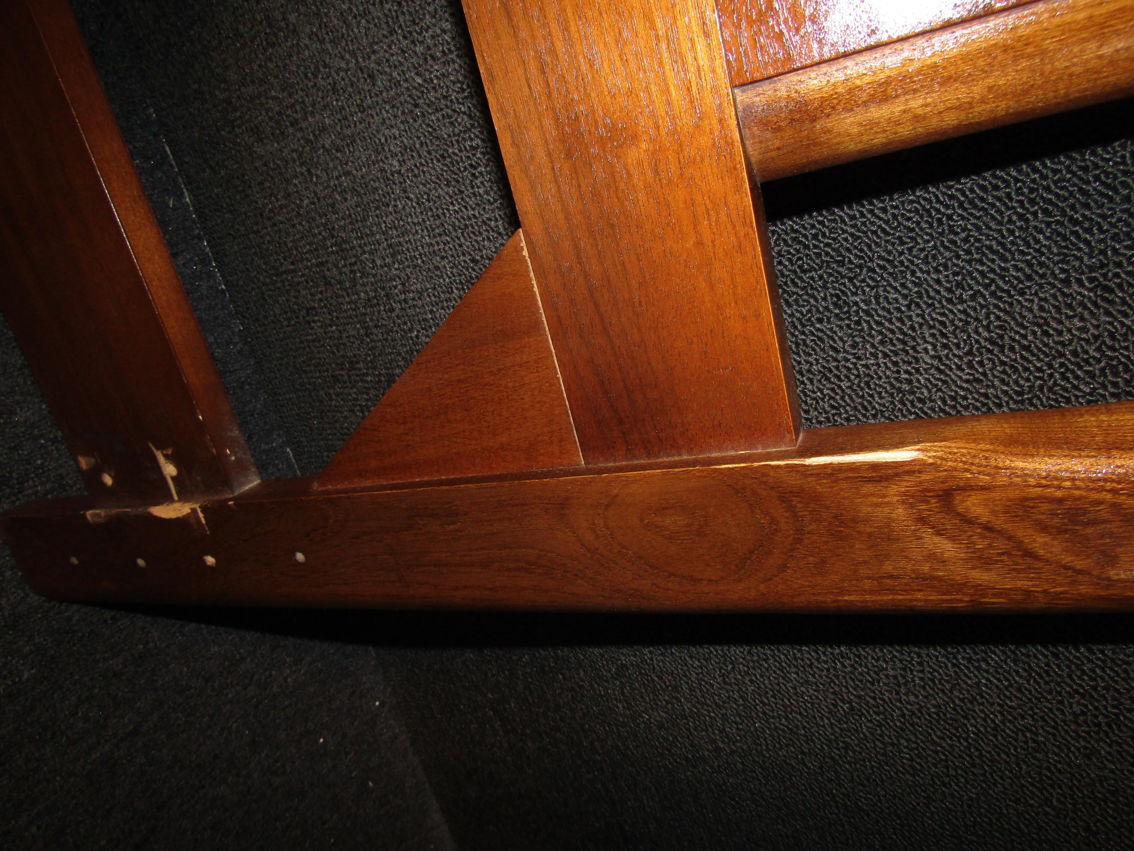 Mid-Century Modern King Size Walnut Headboard