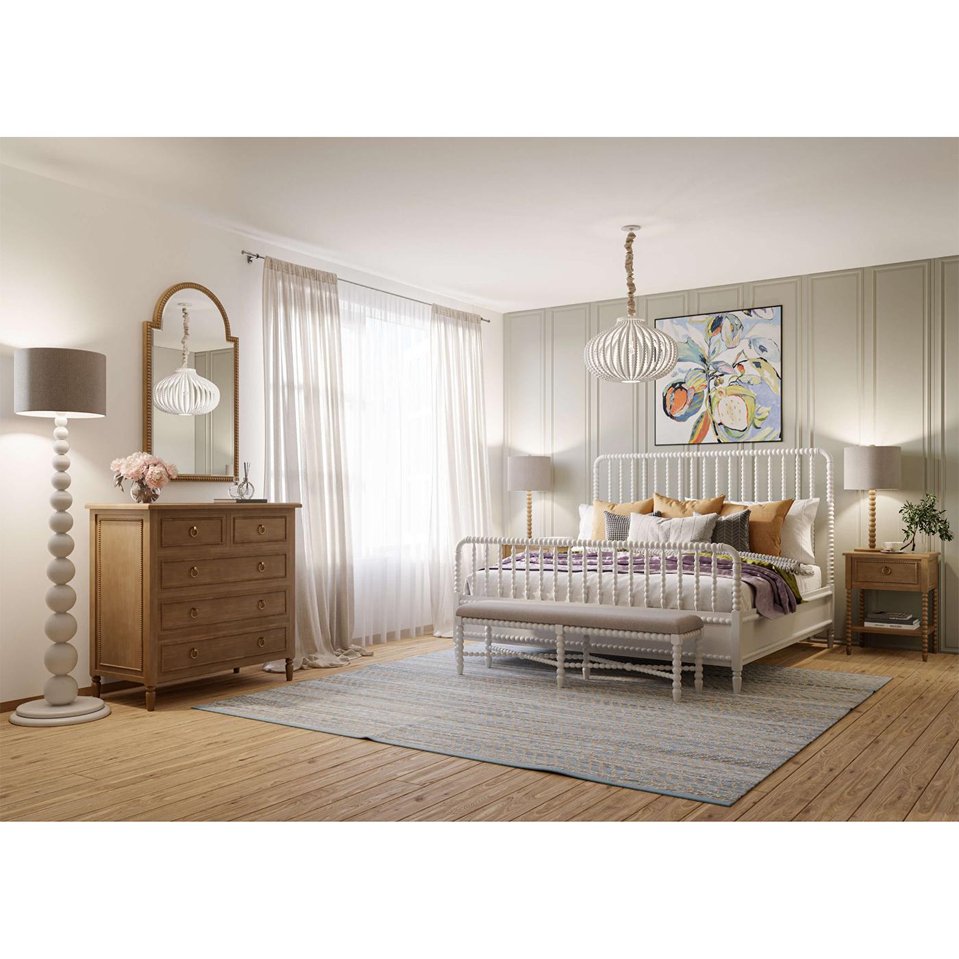 Wood King Size White Spindle Bed Frame For Sale