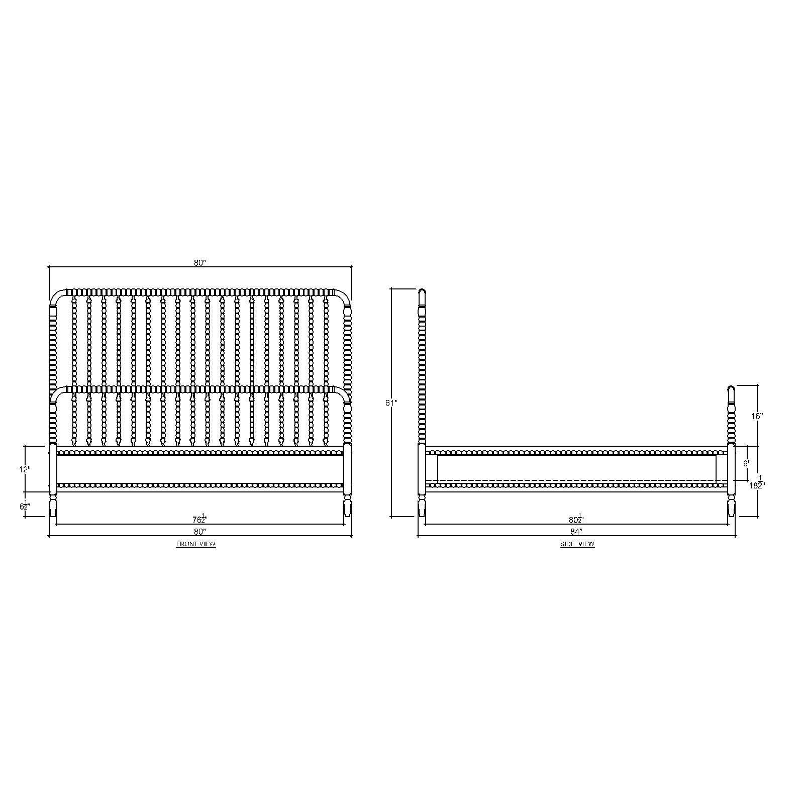 King Size White Spindle Bed Frame For Sale 1