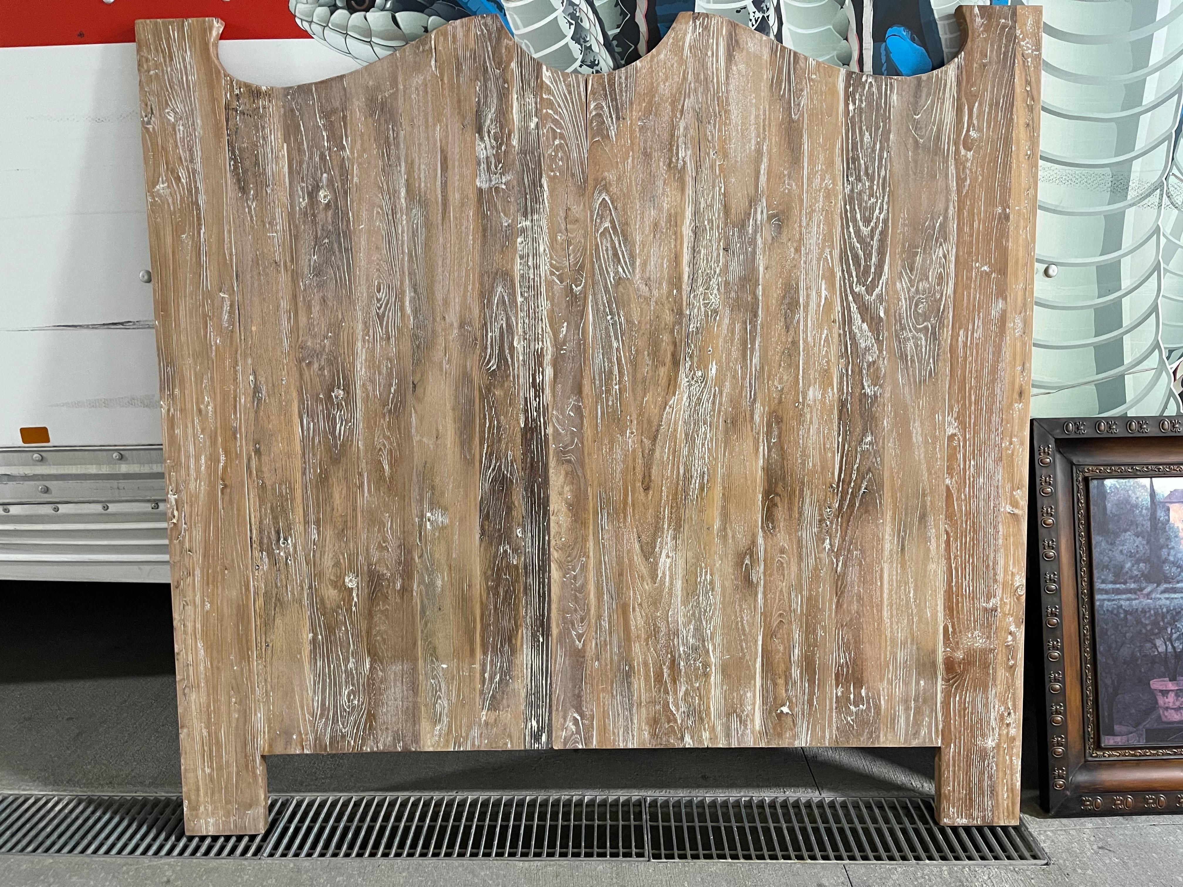 American King Size Wood Headboard, 21st Century For Sale