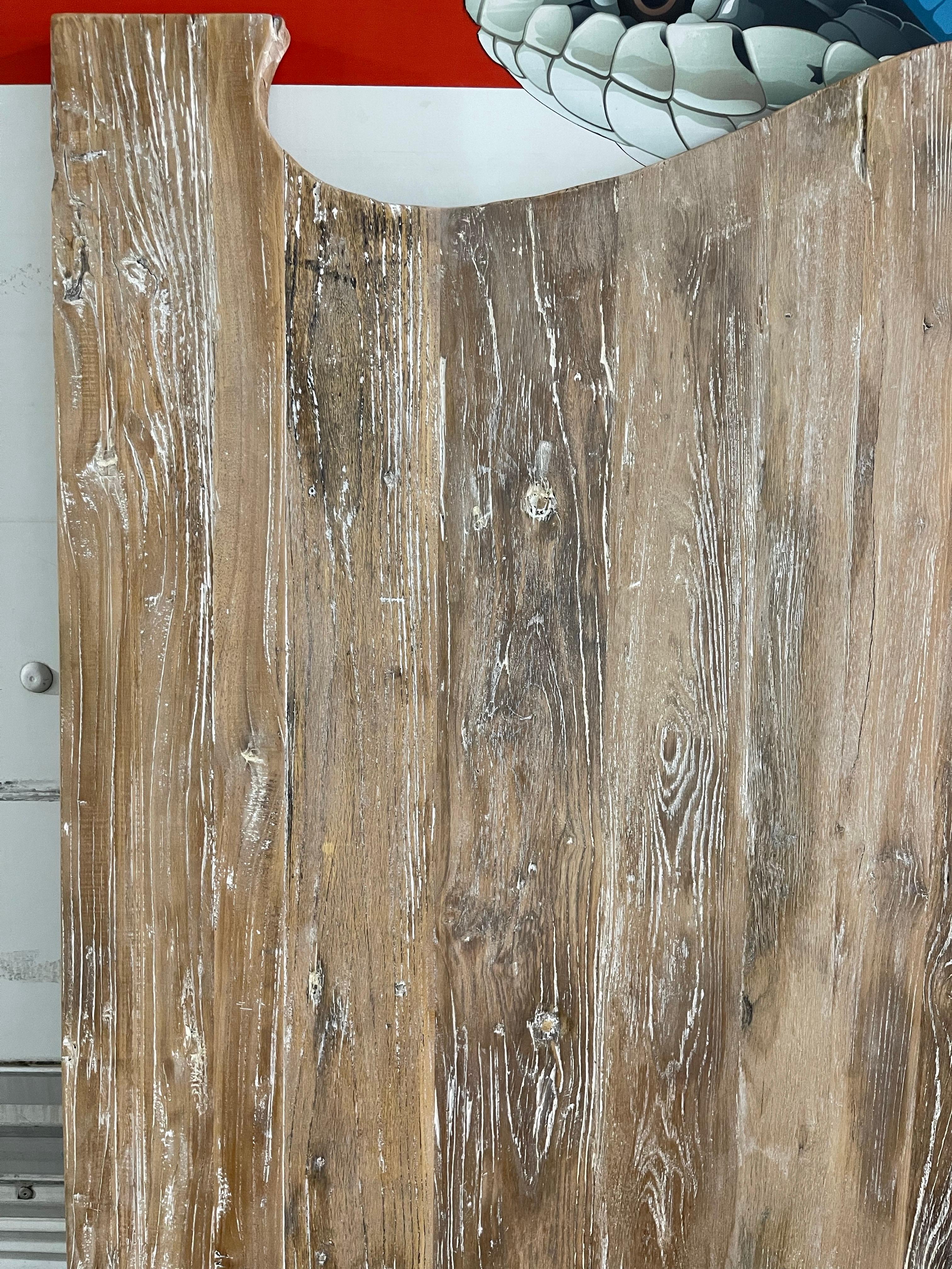 King Size Wood Headboard, 21st Century In Good Condition For Sale In Savannah, GA