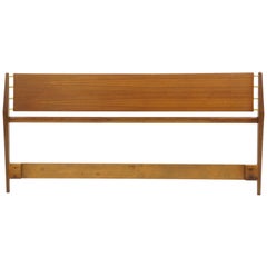 King Sized Headboard, Walnut and Brass by Bertha Schaefer for Singer and Sons