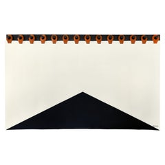 Summit Headboard Tapestry 84" in Black, Cream and Saddle by Moses Nadel