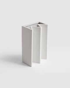 "King" Vase Handmade White Ceramic, Chess-inspired Collection Italy Sara Khamisi