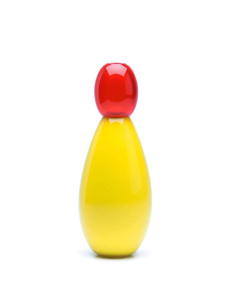 Hand-Crafted 21st Century Karim Rashid King Vase Murano Glass Various Colors For Sale