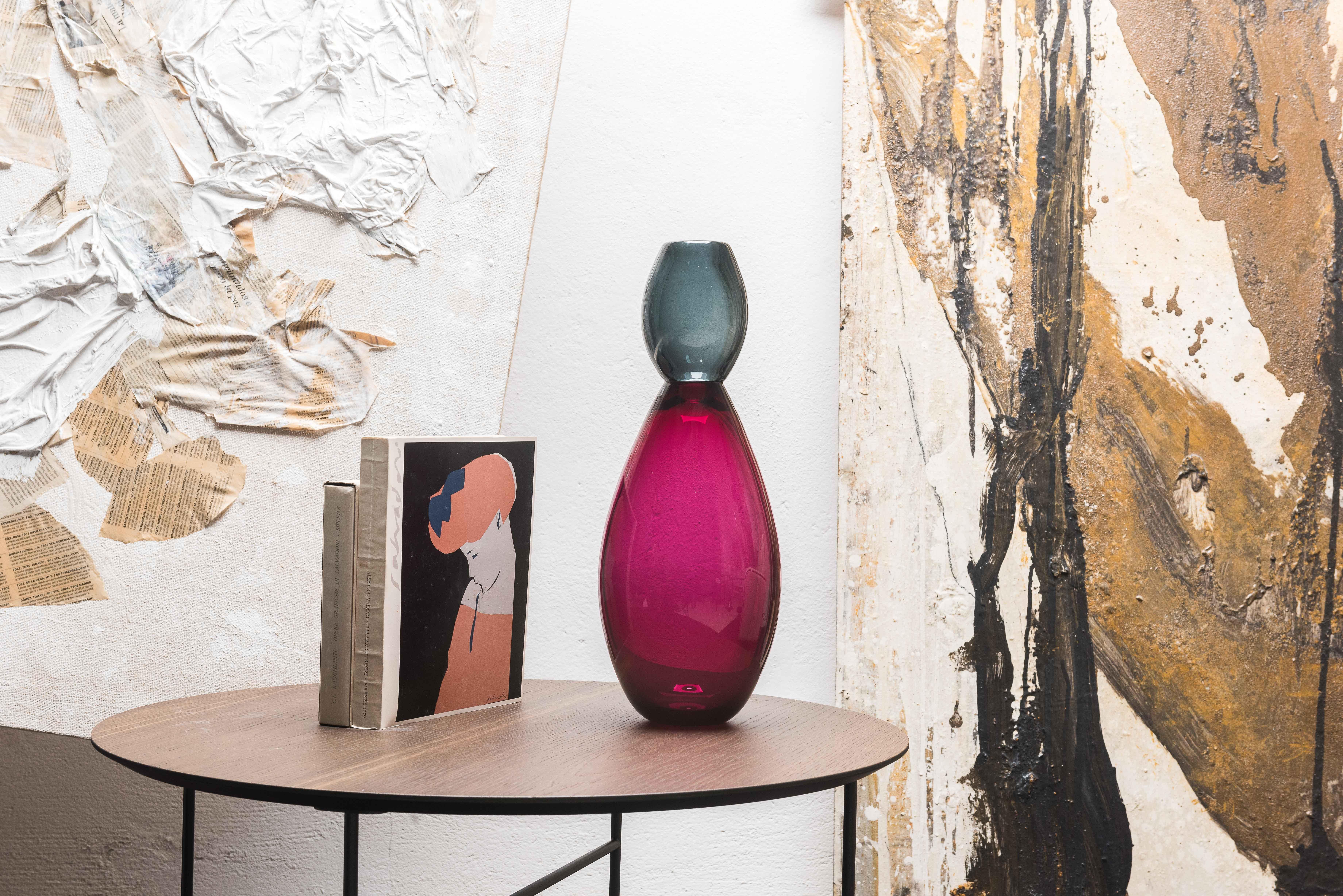 italien Vase violet roi par Purho en vente
