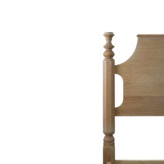 KING White Oak Four Poster "Tulip Top" Bed with Turned Posts